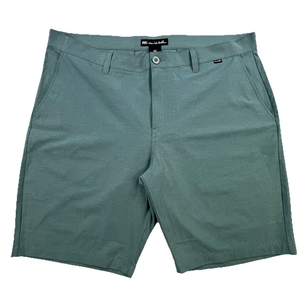 Travis Mathew Beck Golf Shorts Mens Size 40x10 Green Stretch Performance Casual